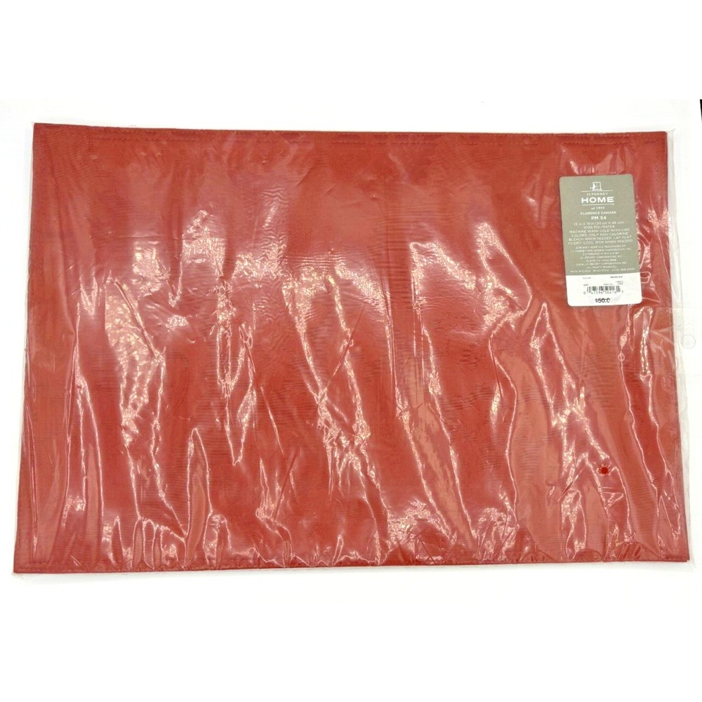 JCPenney Home Florence Damask Placemats 13x19 Autumn‎ Vine Rust Color Set of 4